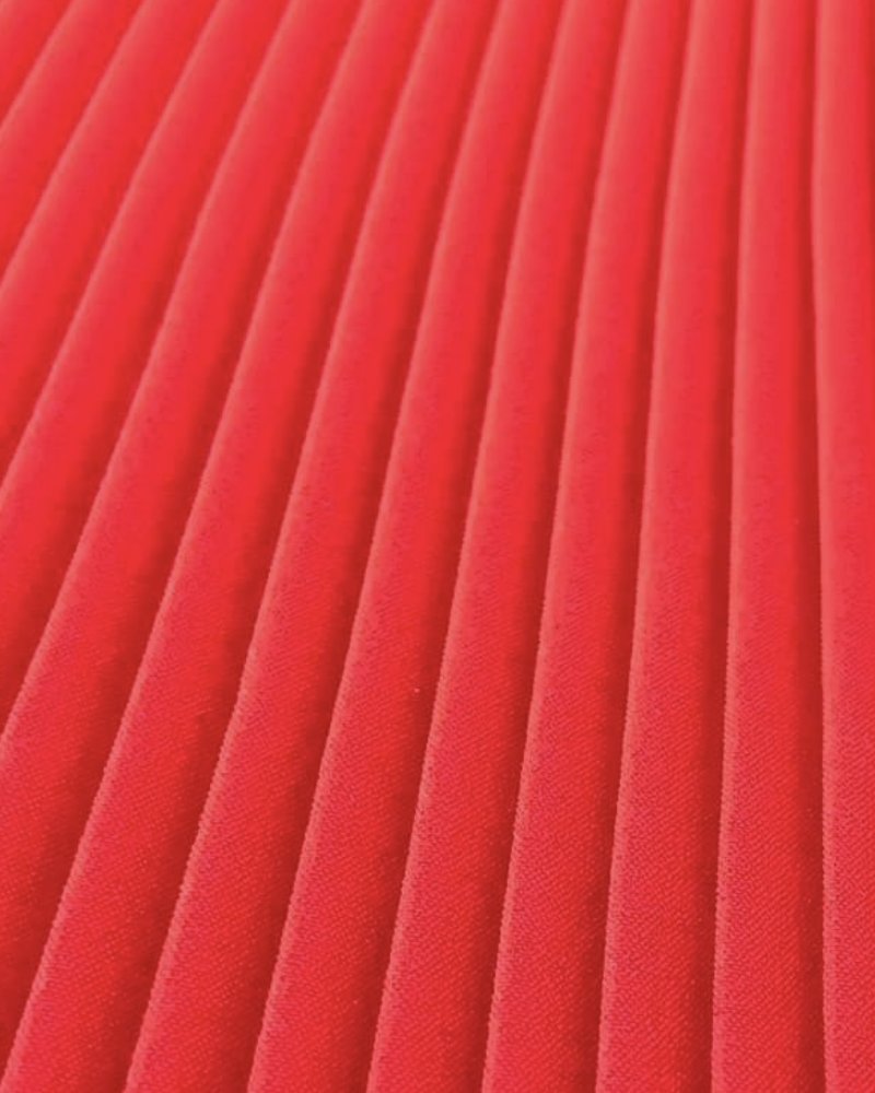 Kırmızı Akyel Plise Düz Plise
